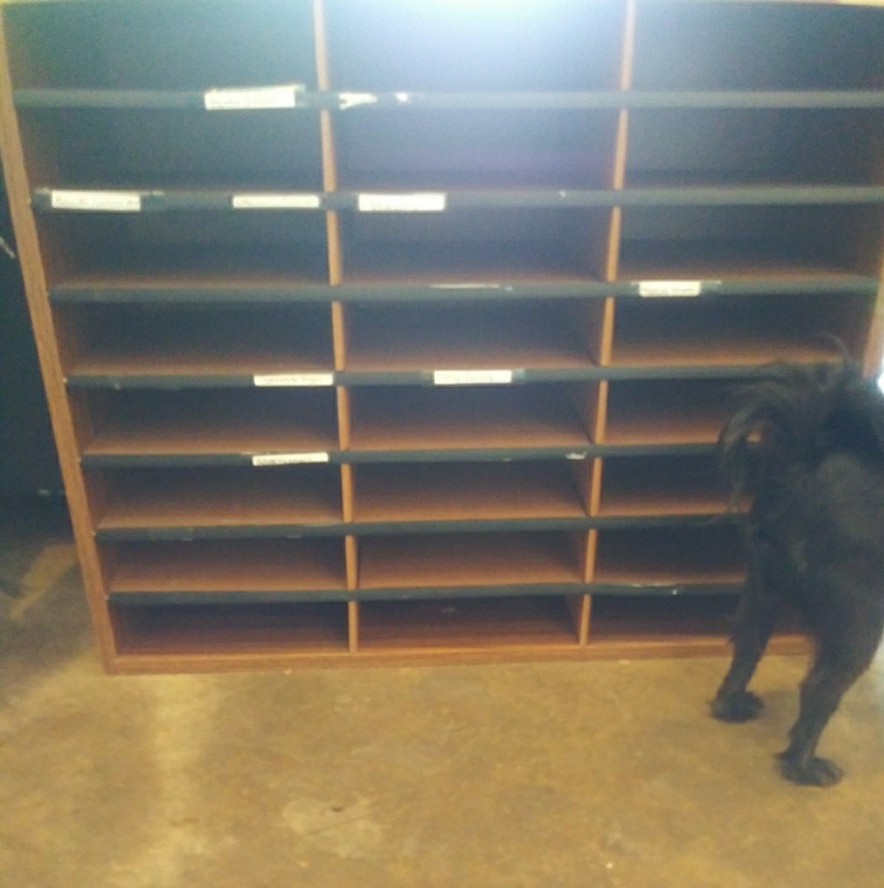 Mail/paper slot shelf